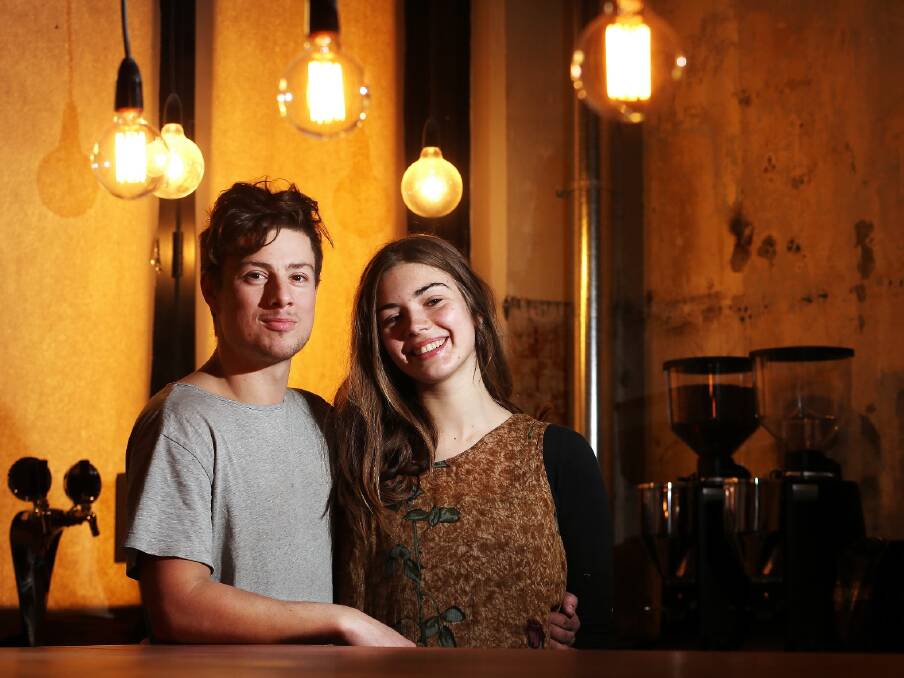 Matt Carrington and Liv Risbey are opening a new food venture in AMP Lane called Boom Boom. Picture: JOHN RUSSELL