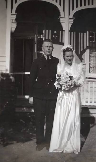 Betty and Percy Gartner on their wedding day. 