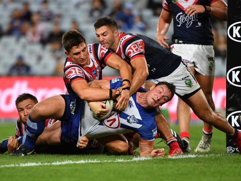 Skipper Josh Jackson (centre) wants the Bulldogs to be more ruthless in attack.