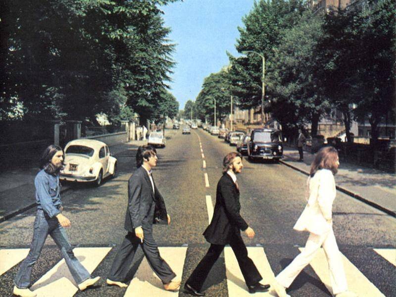 The Beatles' Abbey Road album is number one on the British charts 50 years after it was released.