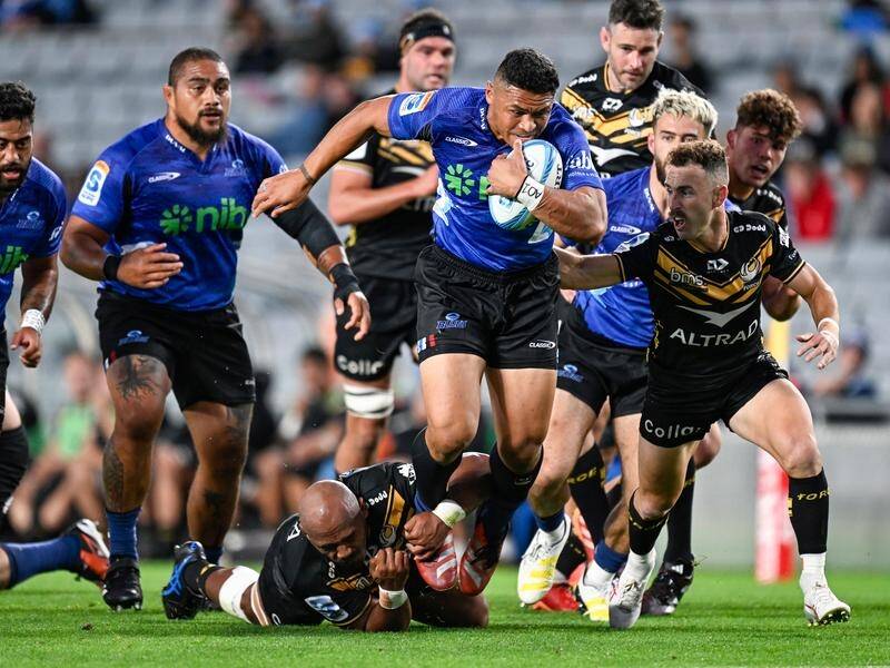 The Blues have overwhelmed the Western Force in a 47-point thumping at Eden Park. (Andrew Cornaga/AAP PHOTOS)