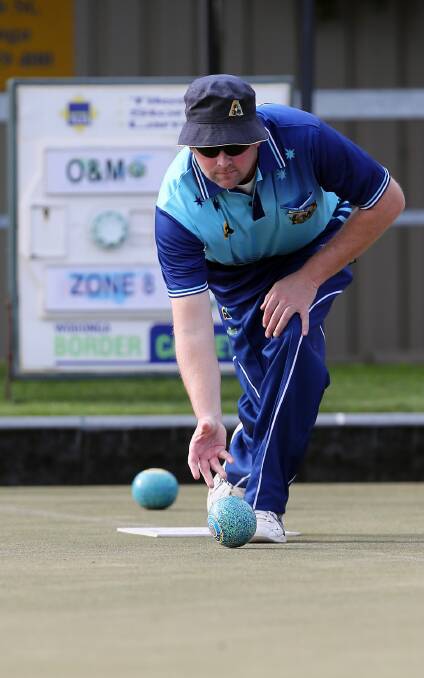 Benalla’s Tim Cromie delivers a bowl during the inter-state challenge. Picture: JOHN RUSSELL