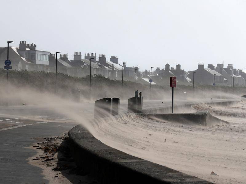 Storm Ali is battering Ireland and the UK with wind gusts of up to 130km/h.