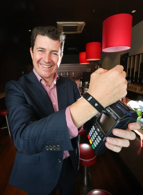 HANDY: Hume Bank Chief Customer Officer and acting CEO Andrew de Graaff with his Hume active band. Picture: Kylie Esler