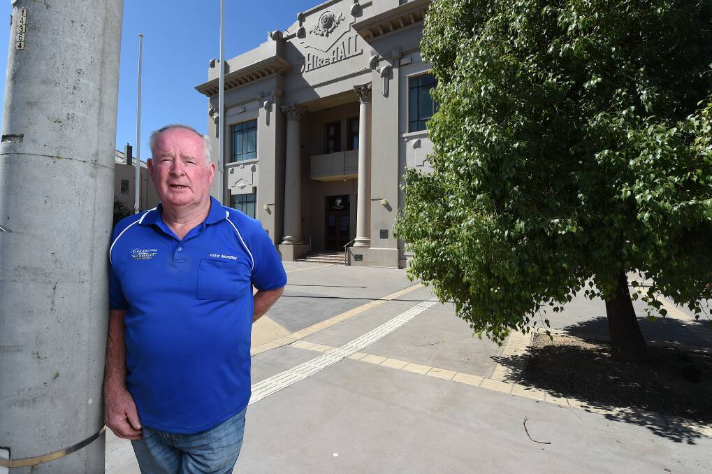  Cr Peter Mansfield outside the Yarrawonga Town Hall, which will soon undergo a precinct development.