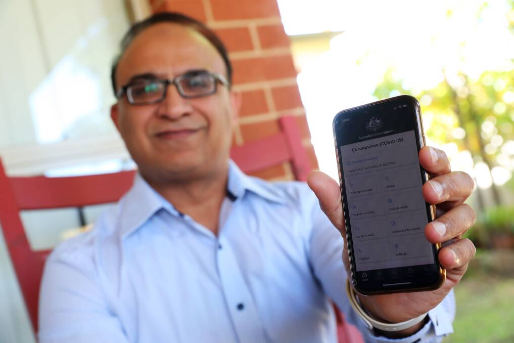 SECURITY: Cyber security and technology expert Tanveer Zia encouraged front-line health, retail and emergency services workers to download the app. Picture: Emma Hillier