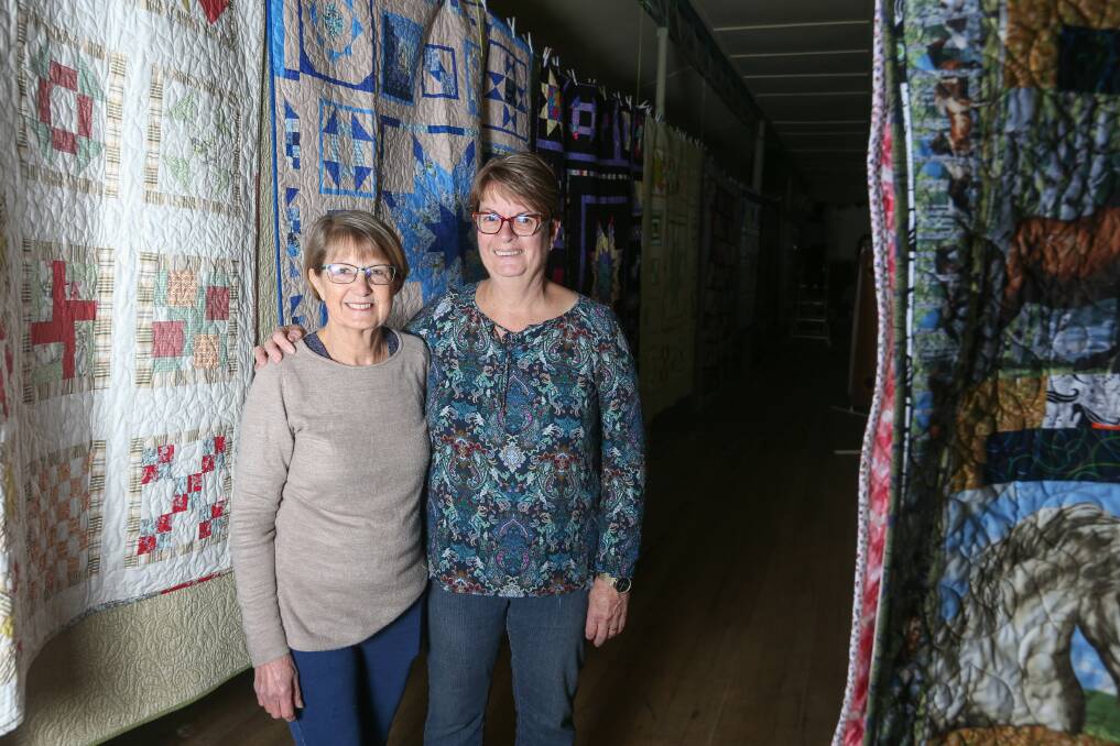 TALENT: Bonegilla Craft Group members Pam Rapsey and Lenore Rhodes ahead of the group's biennial exhibition. Picture: TARA TREWHELLA