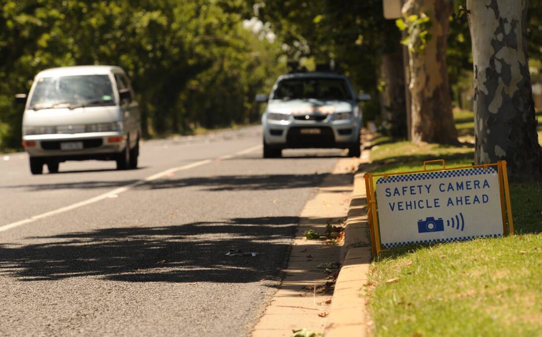 HIDDEN: The number of drivers being caught speeding has increased by 275 per cent in Albury since the NSW government announced the removal of warning signs and car decals. 