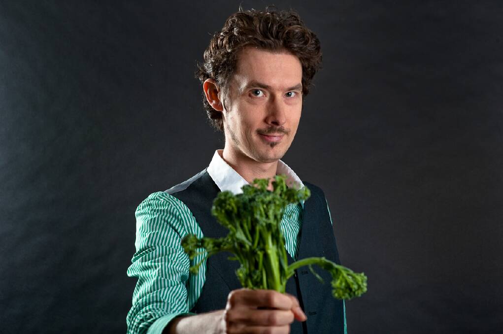 ON A MISSION: The Vegetable Plot's Luke Escombe wants children and adults to eat their greens and appreciate good music. 