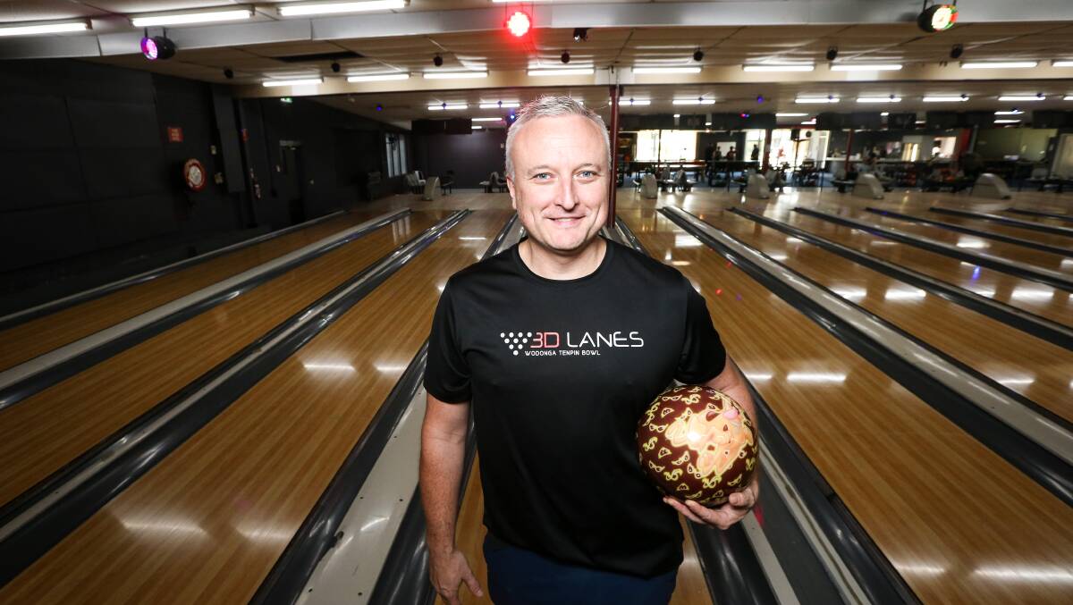 ON MARK: Paul Delany, who represented the United Kingdom as a young bowler, has renovated Wodonga's tenpin bowling alley. Picture: JAMES WILTSHIRE