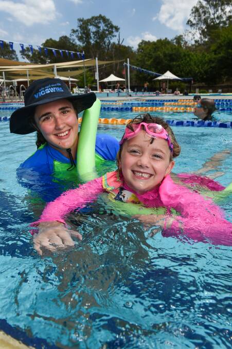 COOL: VicSwim Instructor Naomi Liersch with Sophie McGillivray, 6.