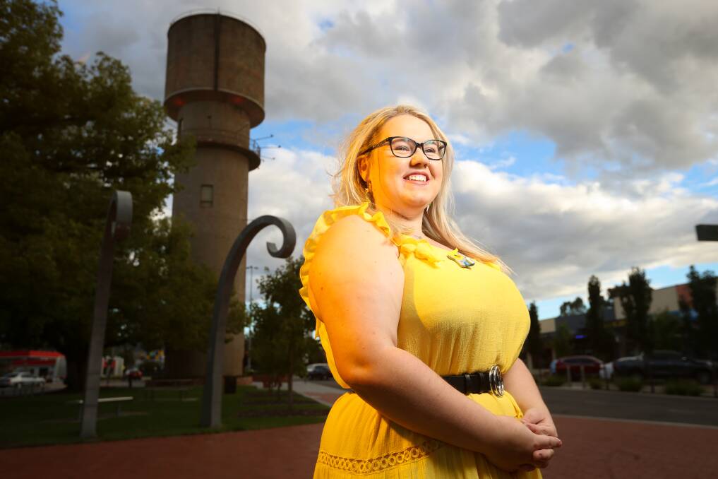 RECOGNITION: Baranduda's Cassie King praised Albury and Wodonga for participating in Endo Enlightenedto raise awareness of the condition. Picture: JAMES WILTSHIRE 