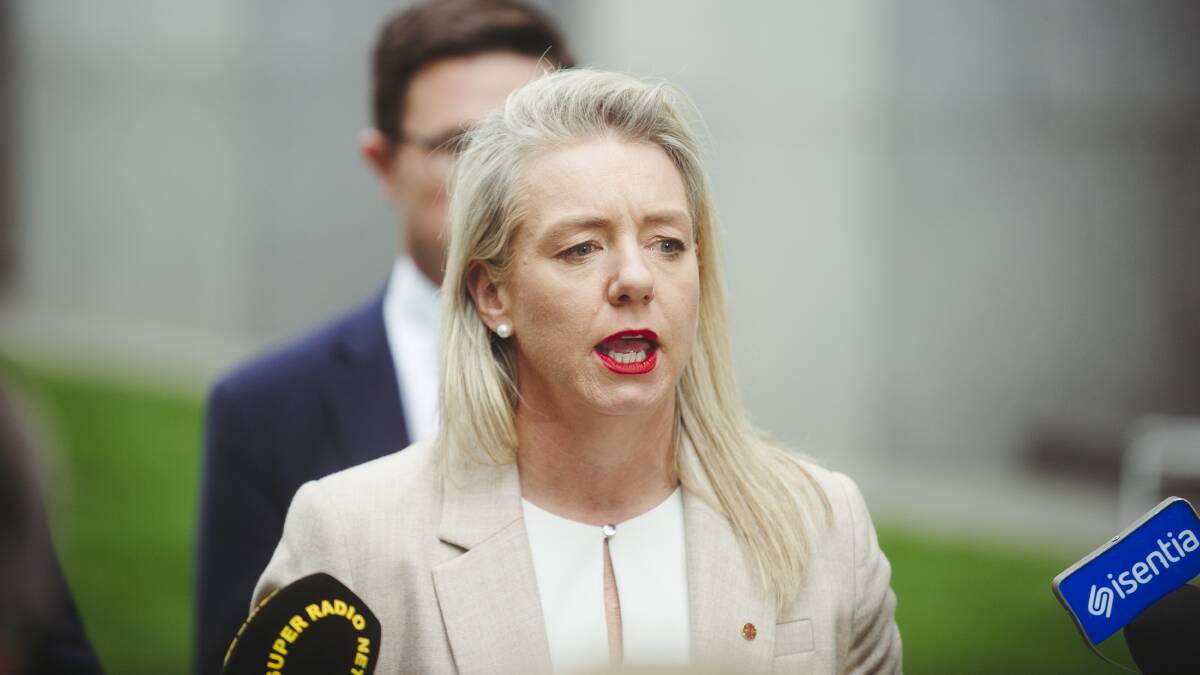 Nationals Senator Bridget McKenzie put a motion to amend a bill in the senate so 450 gigalitres of water would not have to be returned to the environment under the Murray Darling Basin Plan. Picture: Dion Georgopoulos