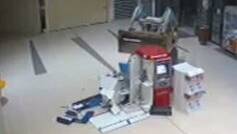 Watch as thieves use a bobcat to steal an ATM