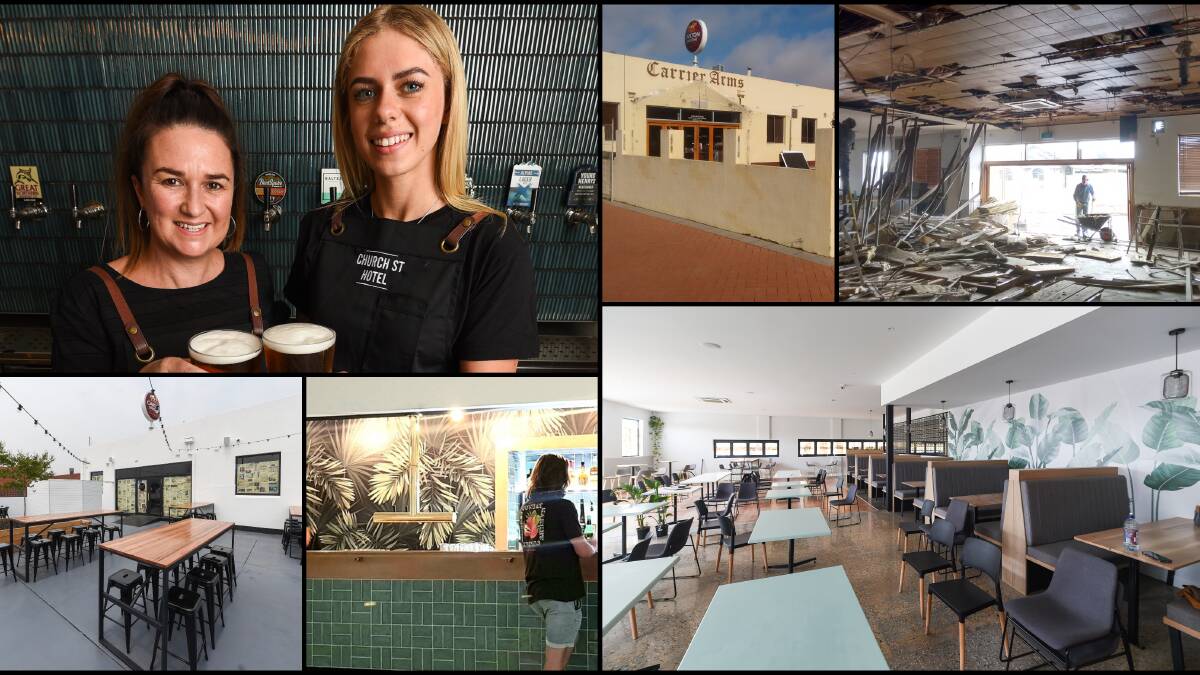 Wodonga's Carriers Arms, now Church Street Hotel, ready to reopen. Pictures: MARK JESSER