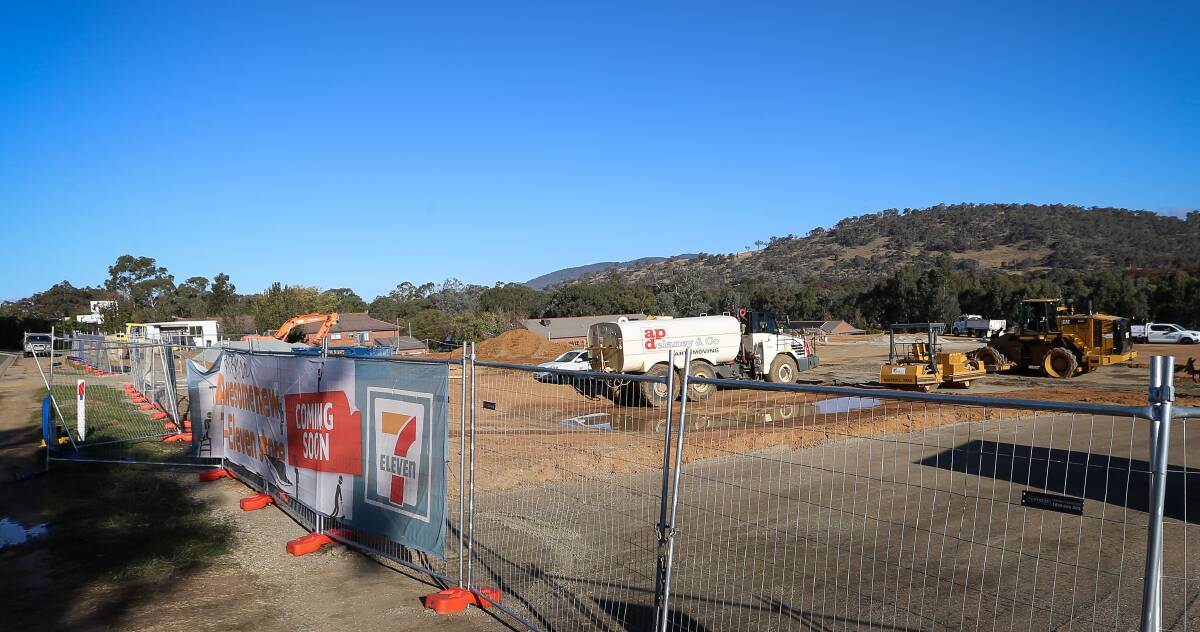 NEW INVESTMENT: A new 7-Eleven service station is currently being constructed on Anzac Parade, Wodonga. It's expected the store will be open before Christmas. The company plans to open a total of four stores on the Border. Picture: JAMES WILTSHIRE 