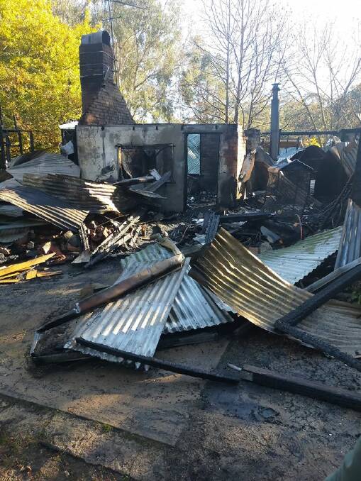 REMNANTS: A fire has destroyed the home of Beechworth Wildlife Stays owners and killed animals. Picture: BEECHWORTH WILDLIFE STAYS