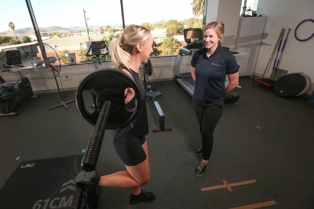 CHANGE: Physiotherapist Sabrina Rollings and Lou Harrington of FlexOut Physio. The company has been selected to participate in a LaTrobe University study which hopes to reduce osteoarthritis symptoms in people with ACL injuries. Picture: JAMES WILTSHIRE 