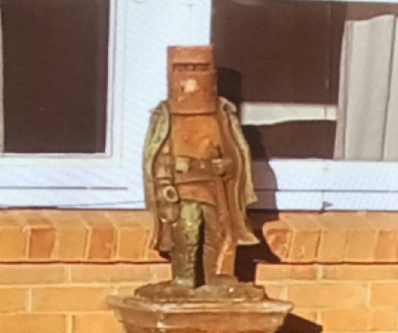 The missing Ned Kelly statue. It's the third Ned Kelly item stolen in recent weeks.