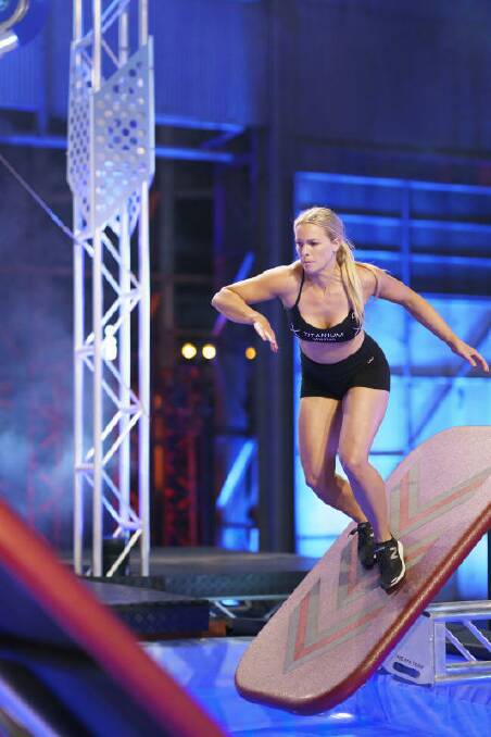 INSPIRING: Albury-born Zoe Featonby tackling the Australian Ninja Warrior course for the second time. Picture: NINE