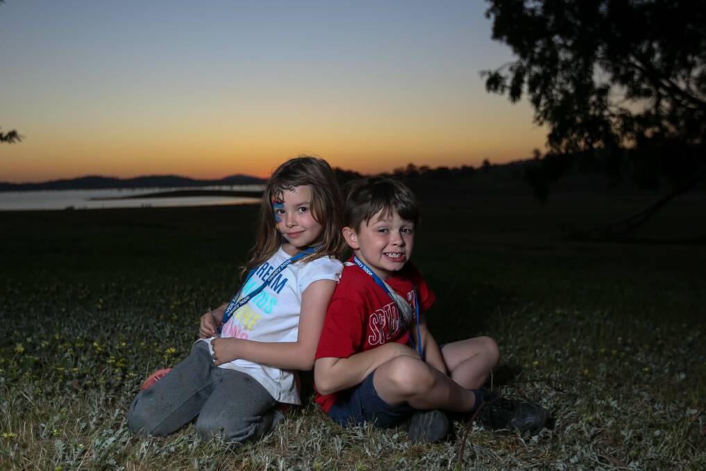 SUPPORT: Kids from the Riverina area with severe illnesses and their siblings have come together for Country Hope camp at the Great Aussie Holiday Park. Hayley, 8, and Seth, 10, have enjoyed the camp experience together.
