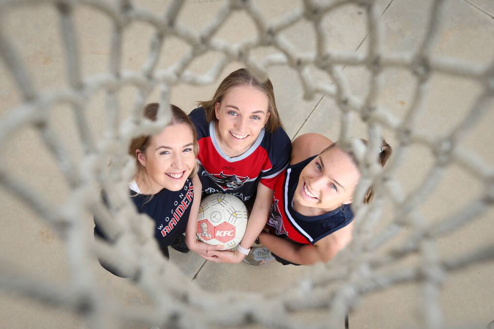 HOUSEHOLD: Raiders' Shaylah, Blaynee, and Mackensey House explain how they're keeping busy away from netball. Picture: JAMES WILTSHIRE