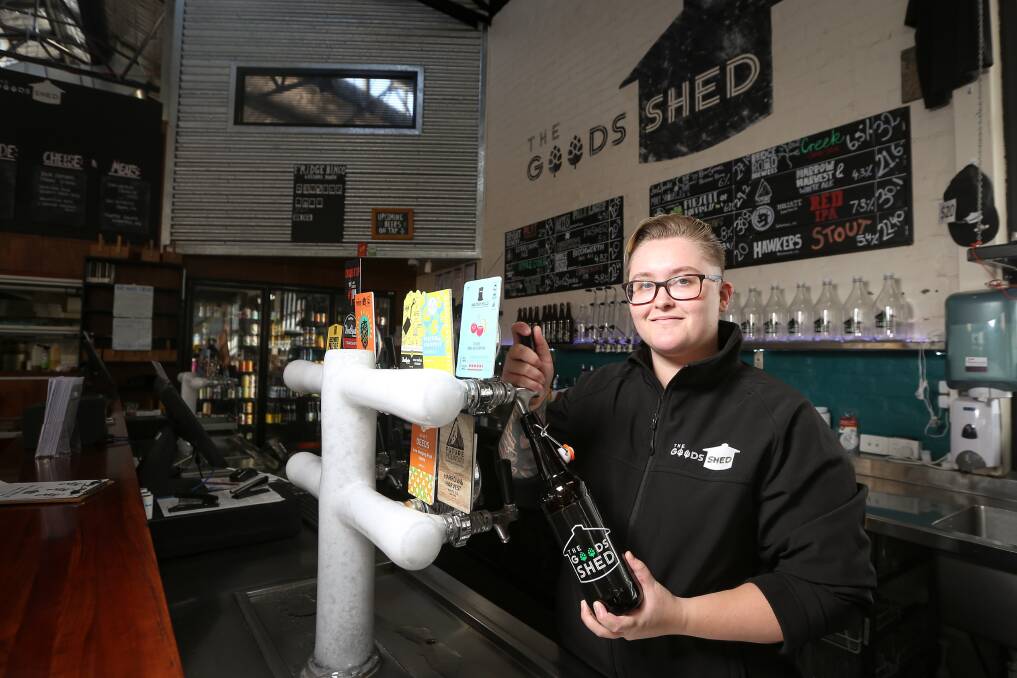 WE ARE BACK: The Goods Shed bar manager Emma Harrison said the bar will be opening for meal service from June 1. Picture: JAMES WILTSHIRE