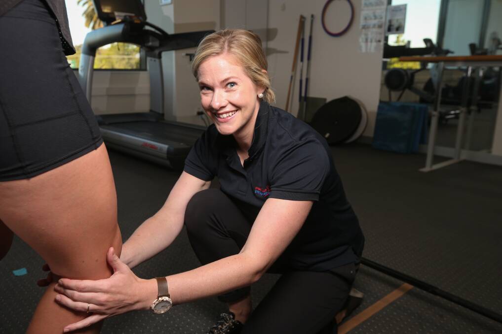 CHANGE: Physiotherapist Sabrina Rollings of FlexOut Physio. The company has been selected to participate in a LaTrobe University study which hopes to reduce osteoarthritis in people with ACL injuries. Picture: JAMES WILTSHIRE 