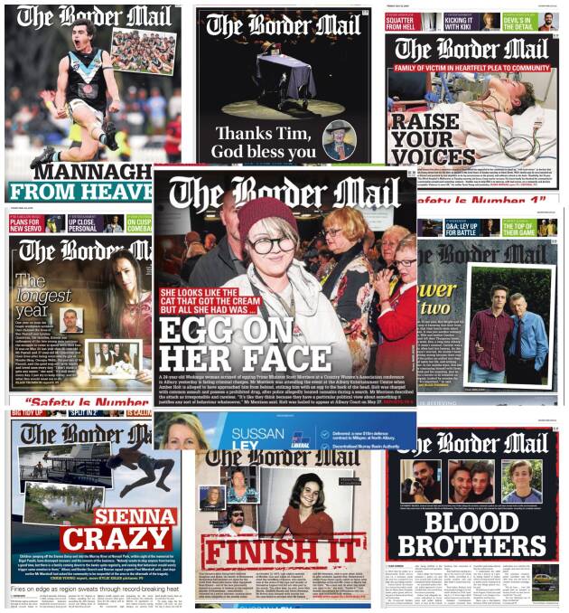 Turning the page on 2019 - 50 of The Border Mail's best front pages