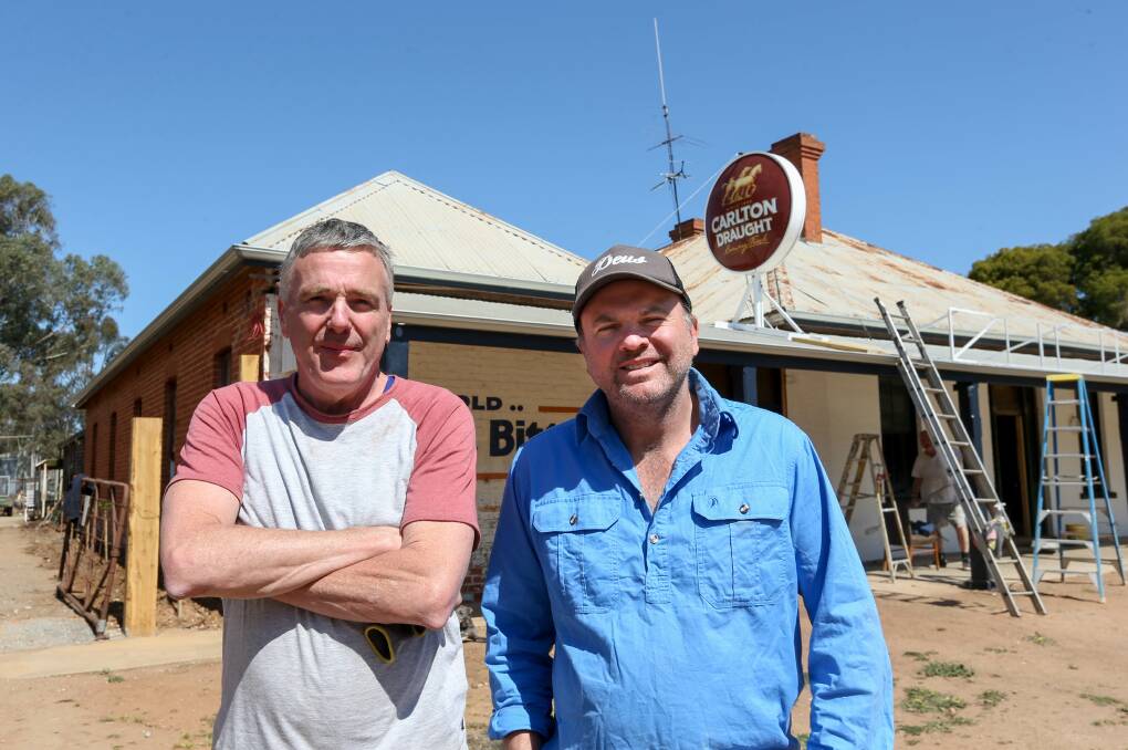 NEW BLOOD: Melbourne Brothers Glenn and Leigh Booth, along with their partners Jo Monger and Michelle Booth, will reopen the Balldale Hotel on November 2. Picture: TARA TREHWELLA