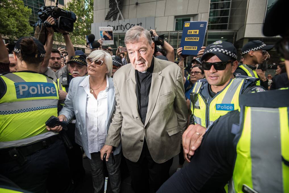 ABUSE: George Pell, who was once the third most powerful person in the Vatican, leaves court after being found guilty of historic sexual offences. Picture: Justin McManus