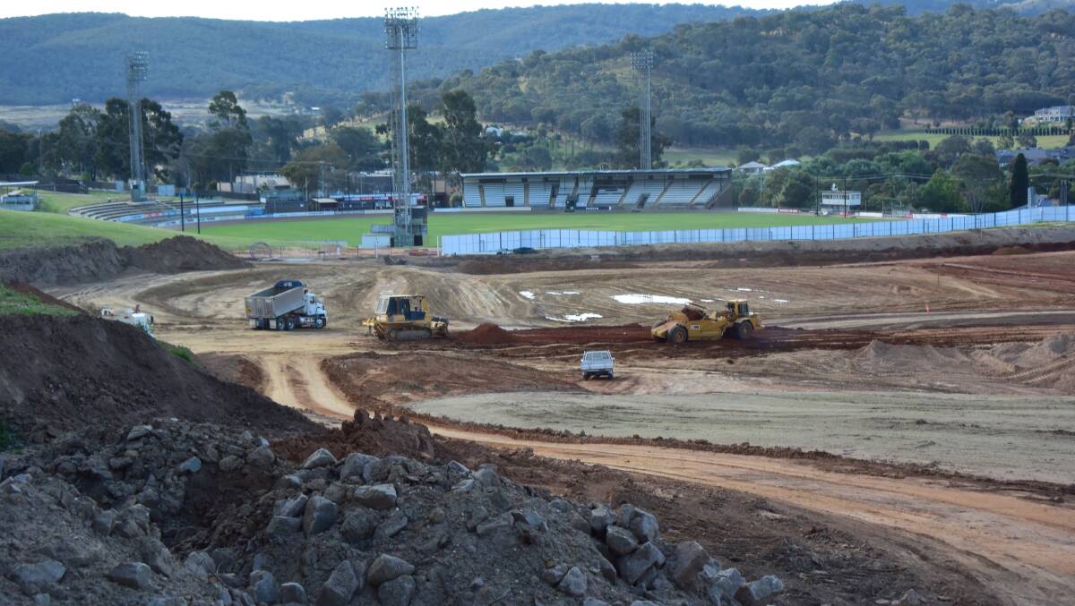 The Lavington Sportsground redevelopment is running behind schedule and over budget after unsuitable soil base was discovered at the site.