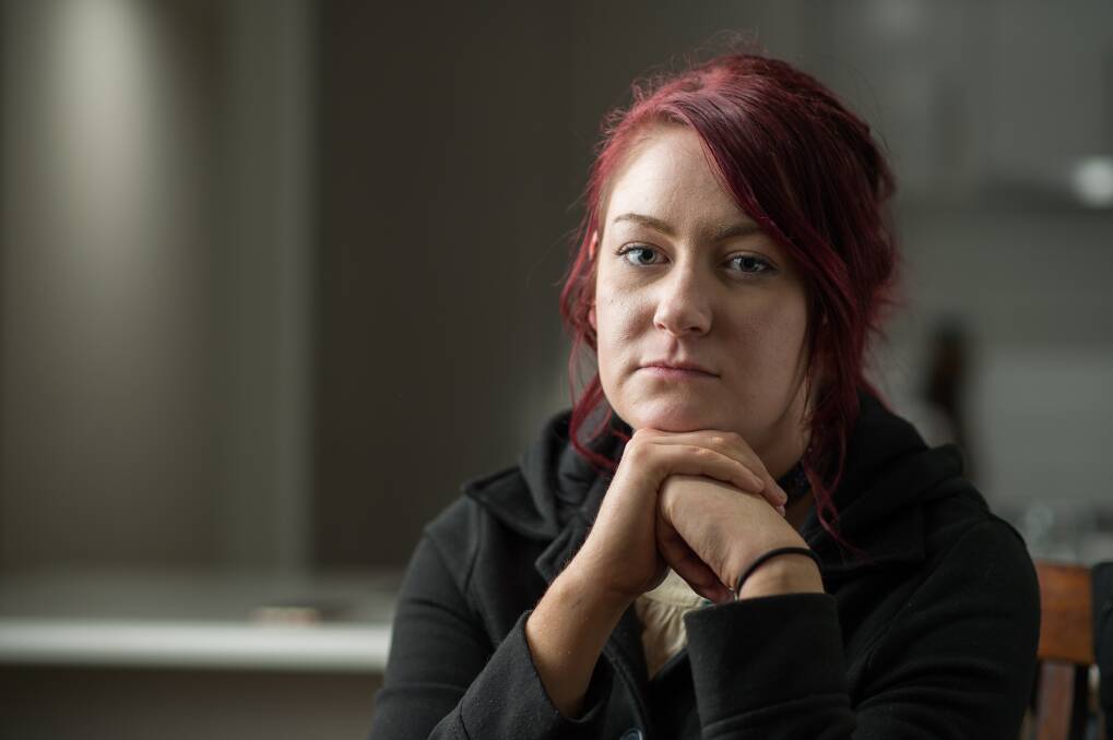 RESILIENT: Kaitlyn Goodsell, 23, lives everyday in pain because of endometriosis. One in ten women have the disease, but many don't know they do. Pictures: MARK JESSER