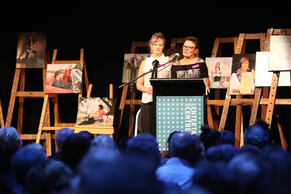 WITH HEART: Brave Hearts on the Murray President Jenny Black speaking at the launch of their book 'What Cancer Taught Me' earlier this year.