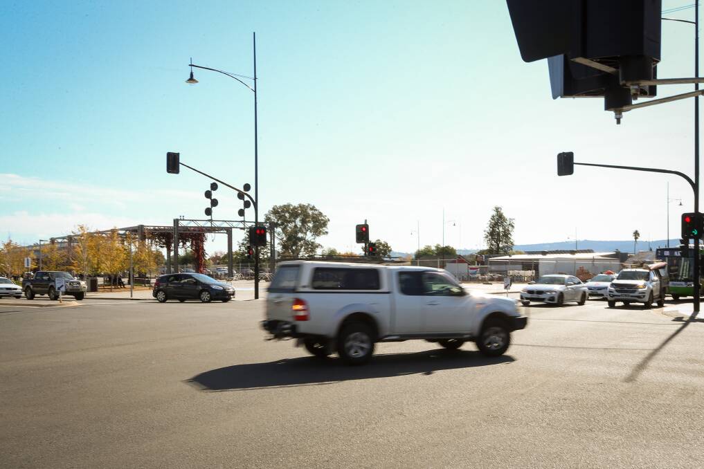 Steve Swan has analysed data from traffic signals at intersections and roads around Wodonga including the intersection of Elgin Boulevard and High Street. Picture: JAMES WILTSHIRE 