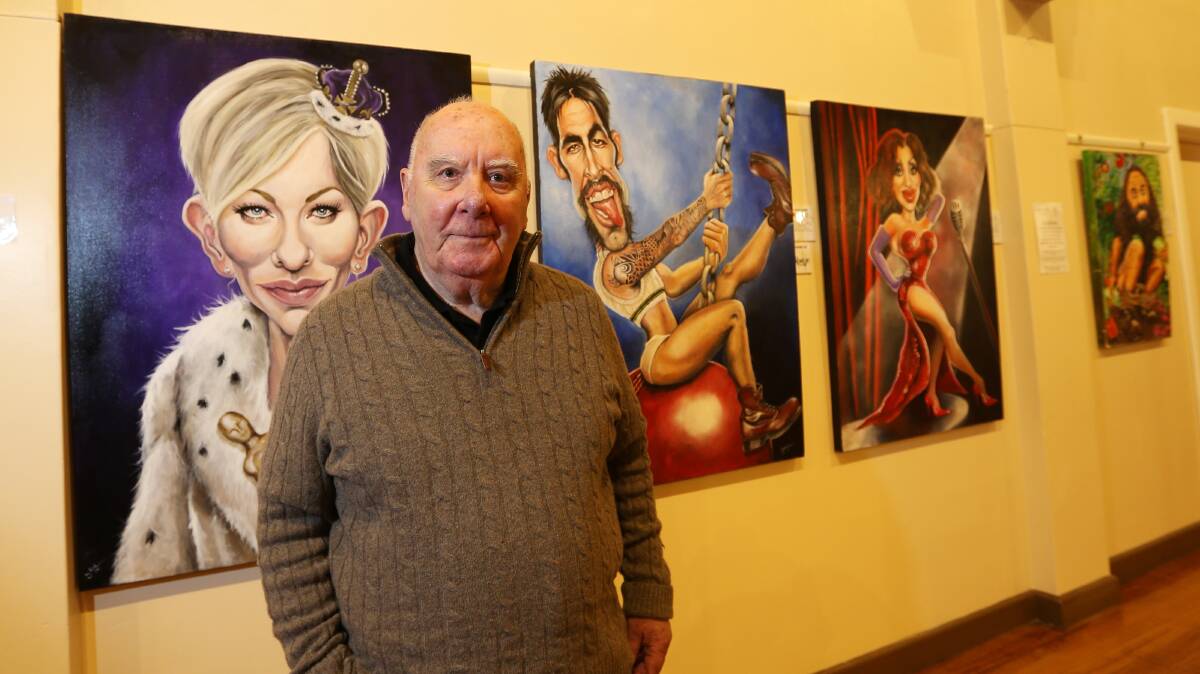 Director of the Bald Archy Exhibition, Peter Batey, moving at the Swanpool Theatre in 2014.
