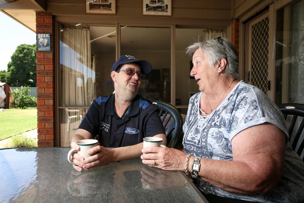 Garry and Jean, sharing a cuppa.