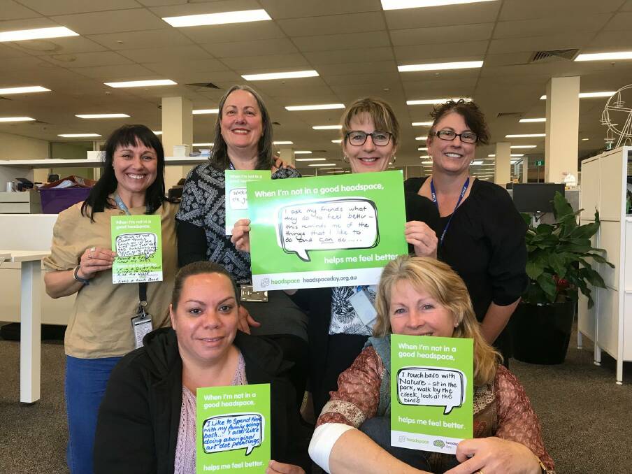 SELF CARE: Gateway Health staff sharing their tips for a healthy headspace as a part of the organisation's Mental Health Week campaign.
