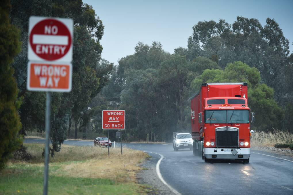 NO ENTRY: Melbourne Road exit. Picture: MARK JESSER 