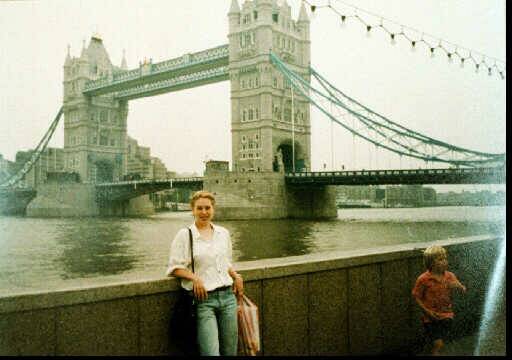 INSPIRED: Kim Meredith at Tower Bridge.