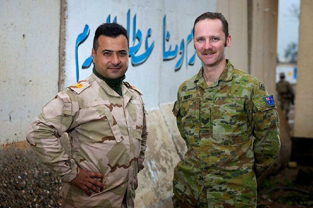 PROUD: Lavington's Sergeant Mitchell Reeves is currently working as an Arabic interpreter in Iraq. Picture: DEFENCE MEDIA 
