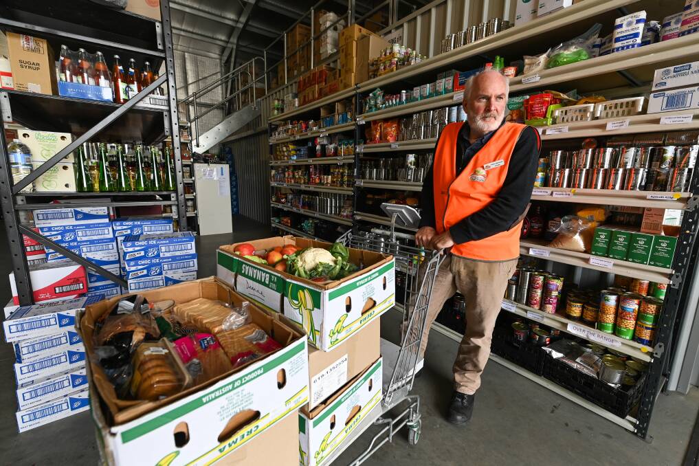 READY: Foodshare Albury-Wodonga general manager Peter Matthews said the service had received a Victorian government grant to buy food which would ensure they can deal with any increase in demand. 