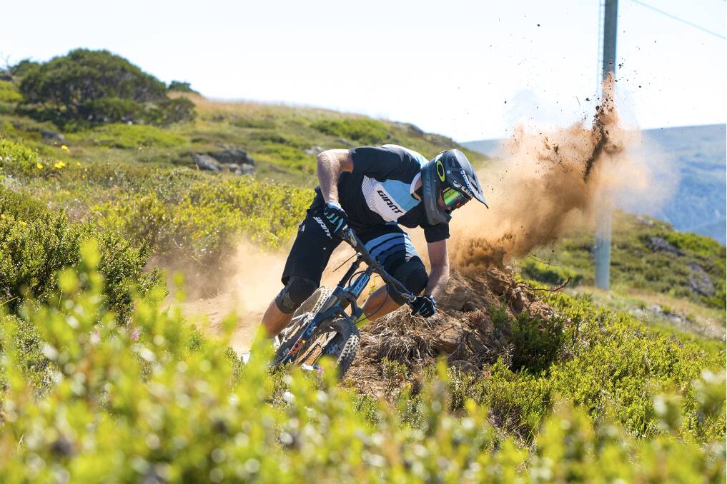 ON THE RIGHT TRACK: Falls Creek's Mountain Bike Park is opening early this year, with all 40-kilometres of trails opening from Friday. Picture: MATT ROUSU 