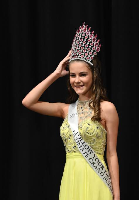 BIG WEEKEND: Wodonga's Isabelle Little was named the Ultimate Grand Supreme winner of the Follow Your Dreams pageant. Picture: Stagelit Studios