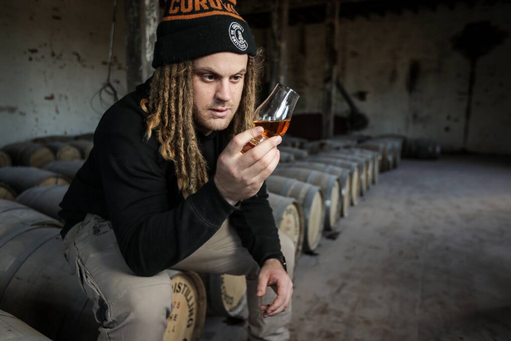 HISTORY: Corowa Distilling Co's head distiller Beau Schilg. The company is celebrating the release of a new whisky with a 1920s themed cocktail party. Picture:JAMES WILTSHIRE