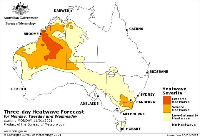 Residents urged to be alert and stay cool ahead of 'severe' heatwave: BoM
