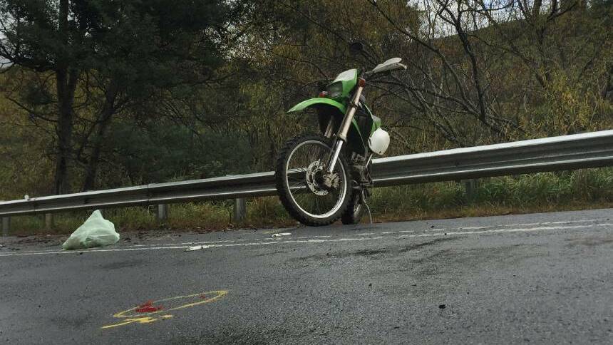 FATAL ACCIDENT: A 17-year-old was died on Thursday morning when he lost control of his motorcycle and crashed into a guardrail. Photo: JESS BLACK