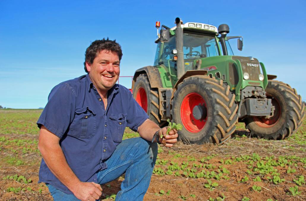 REAL GOOD PEOPLE: Walla farmer and Henty Machinery Field Days director Shai Feuerherdt is ready to roll at the 2014 HMFD which runs from Tuesday, September 23 to Thursday, September 25. Picture: KIM WOODS