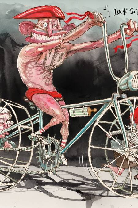 A detail from cartoonist David Rowe's 24-Hr News Cycle from the Behind the Lines 2013 exhibition.