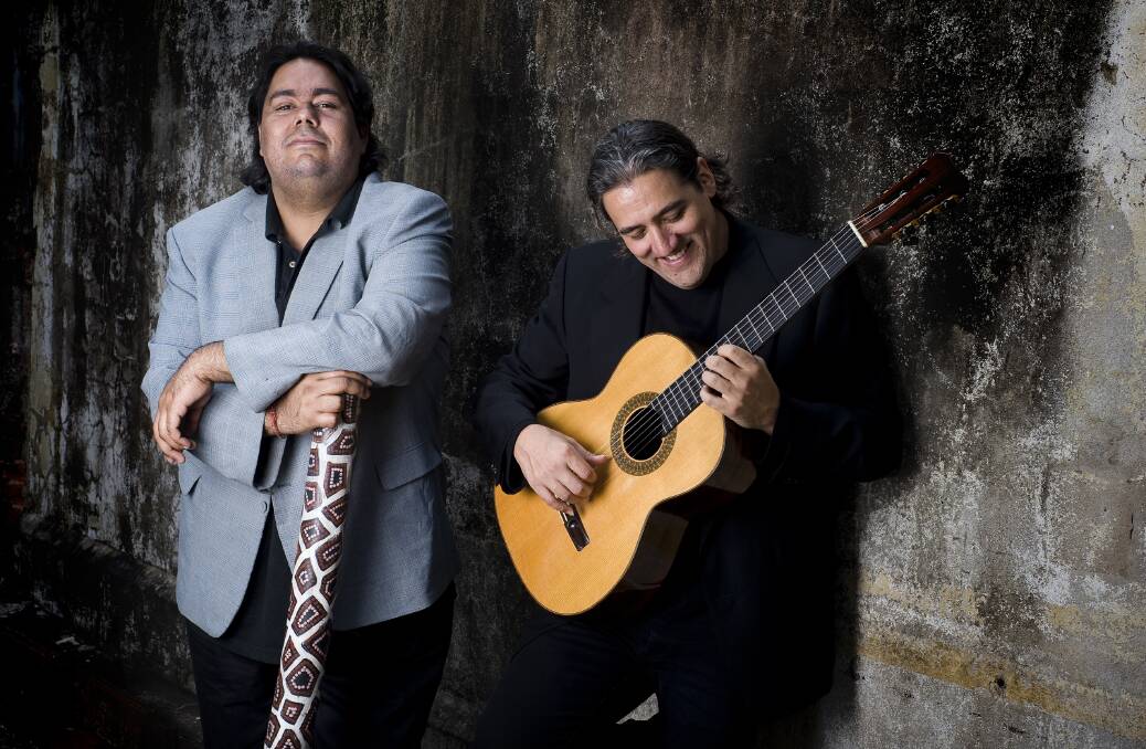 MUSIC IN THE GARDENS: The BG Sound Project — William Barton, didgeridoo and Anthony Garcia, guitar —  performing live and free from 1pm to 3pm Sunday, October 19 in the beautiful Albury Botanic Gardens.